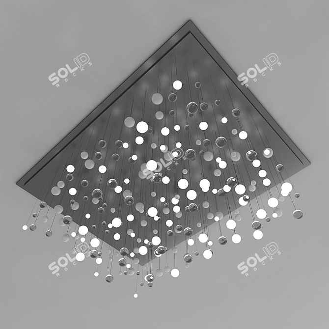 Sleek Modern Ceiling Light 3D model image 1