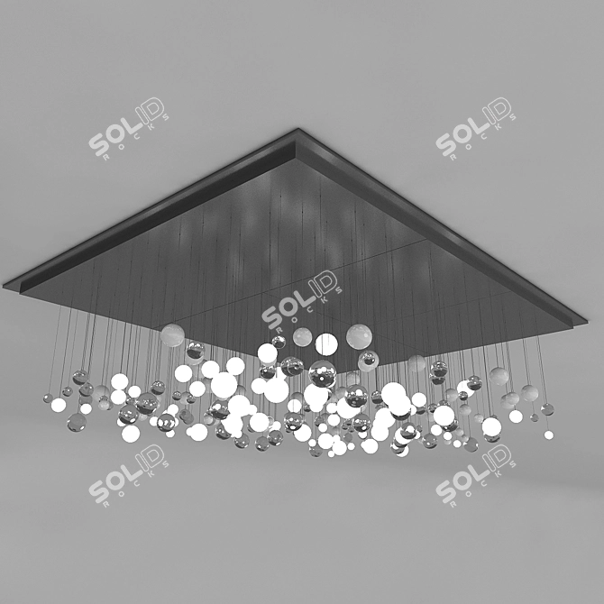 Sleek Modern Ceiling Light 3D model image 3