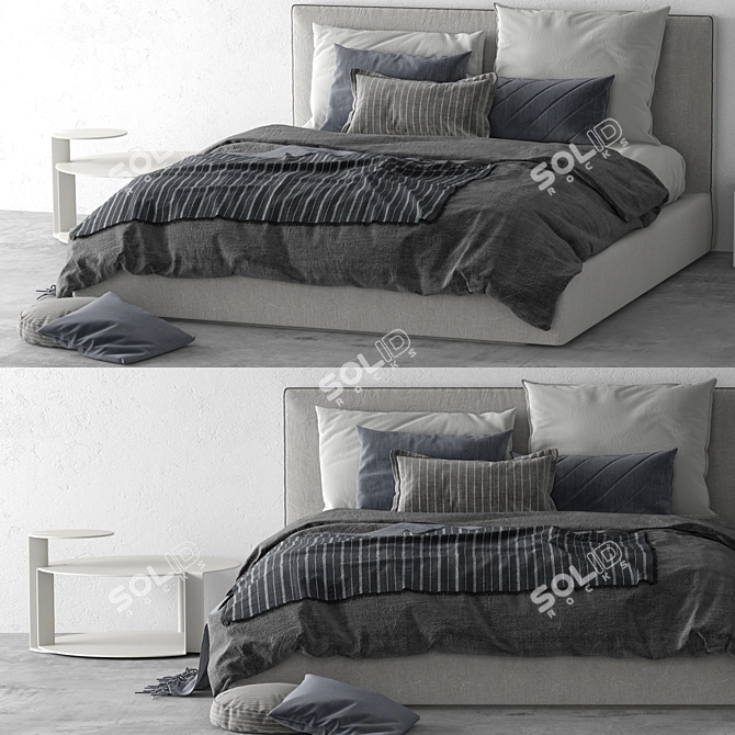 Richard Bed - Elegant and Contemporary Design 3D model image 2