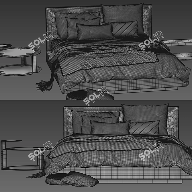 Richard Bed - Elegant and Contemporary Design 3D model image 3