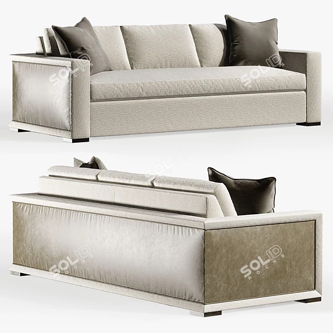 Elegant Hickory Chair Regis Sofa 3D model image 1