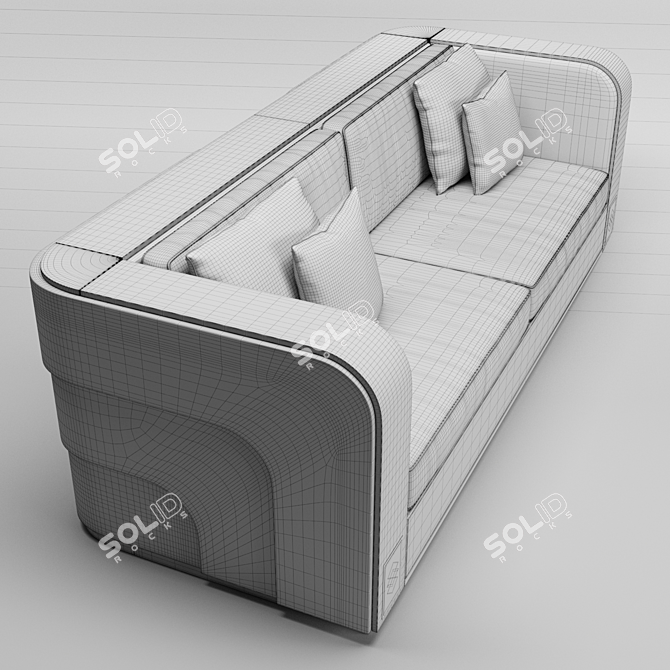 Russian-inspired Pregno Riverside Sofa 3D model image 3