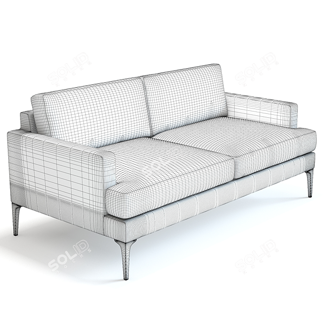 Modern West Elm Andes Sofa - 3D Model 3D model image 3