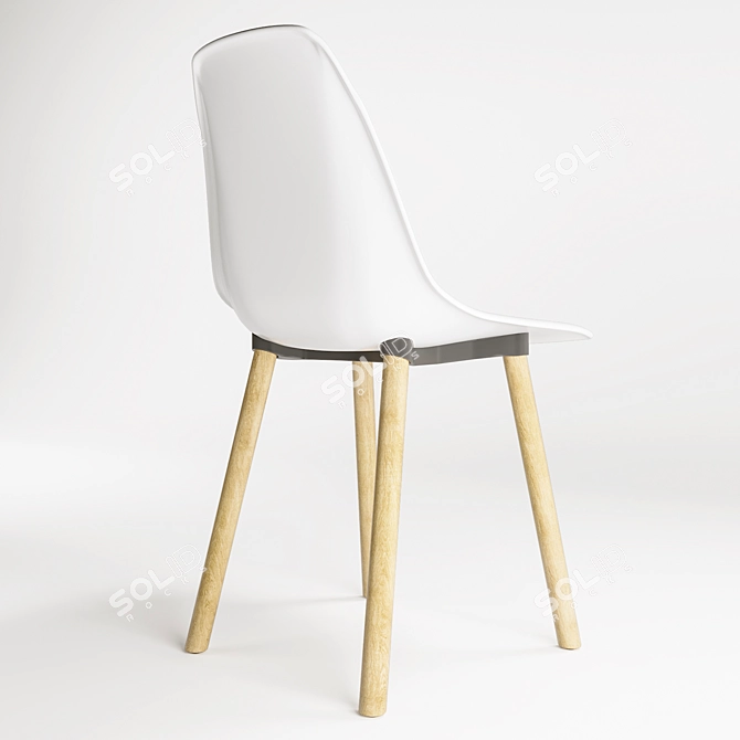 Modern Canndale Dining Chair: Elegant Design & Solid Beechwood Legs 3D model image 2