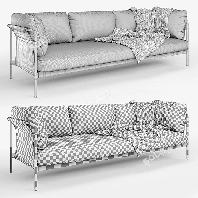 Modern UVW Unwrapping Can Sofa 3D model image 3