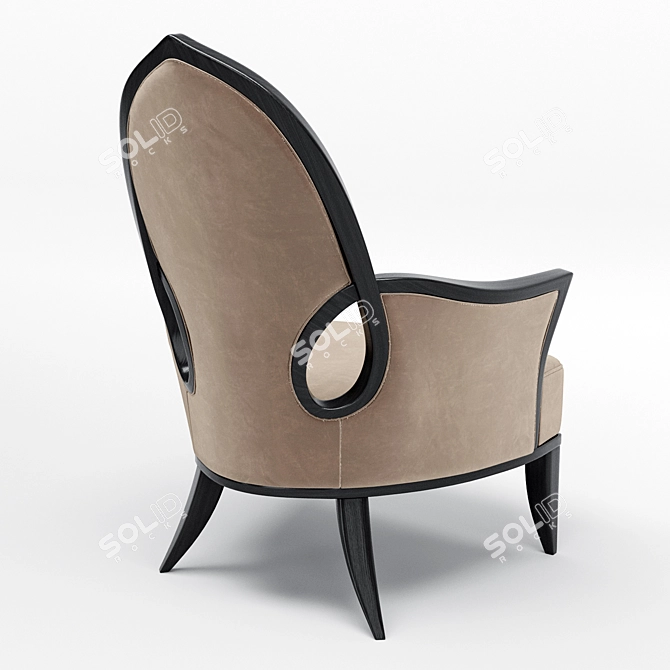 Riverside Armchair P24: Embrace Life's Pleasures with Pregno 3D model image 2