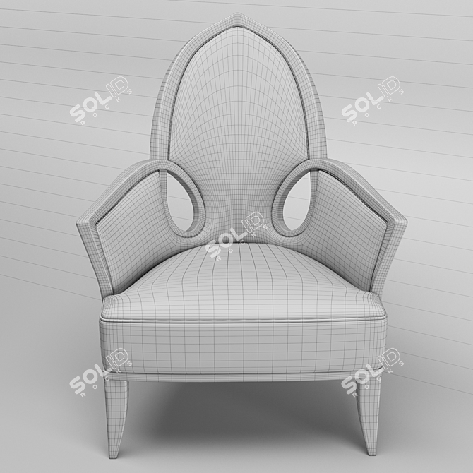 Riverside Armchair P24: Embrace Life's Pleasures with Pregno 3D model image 3