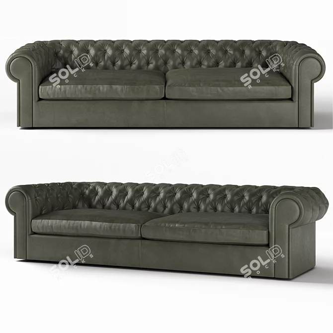 Flexteam Charles B Sofa - 270x105x45cm 3D model image 1