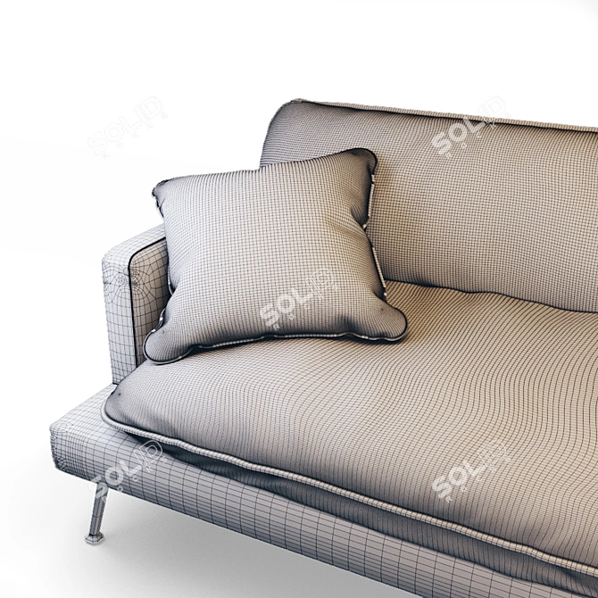 Island Sofa: Black Tie Elegance 3D model image 3