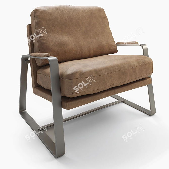 Versatile Anders Accent Chair 3D model image 2