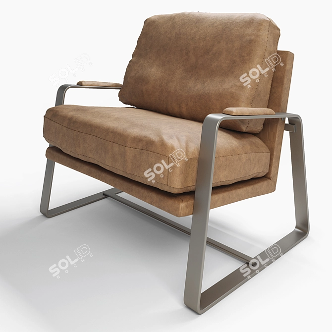 Versatile Anders Accent Chair 3D model image 3