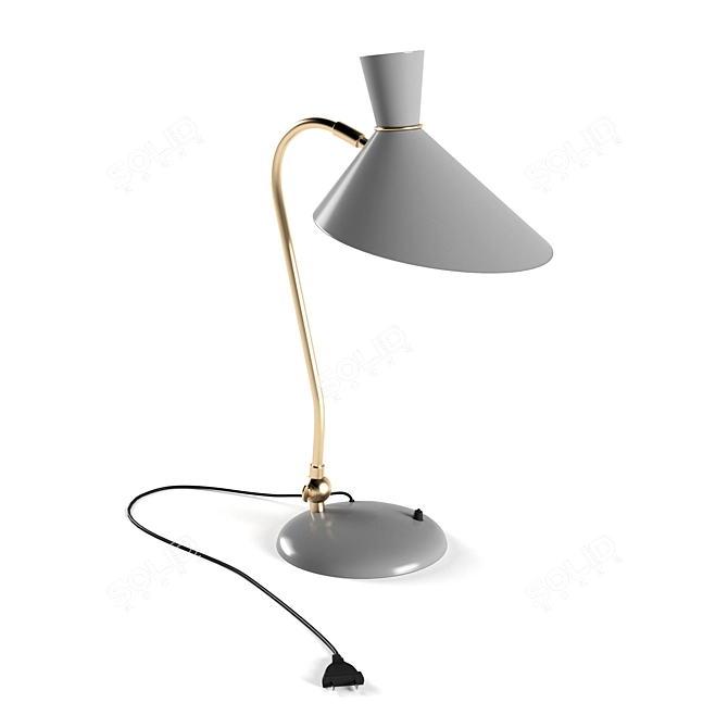 Modern Poly Table Lamp 3D model image 1