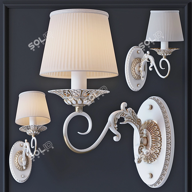 Elegant German MW-Light Sconce 3D model image 4