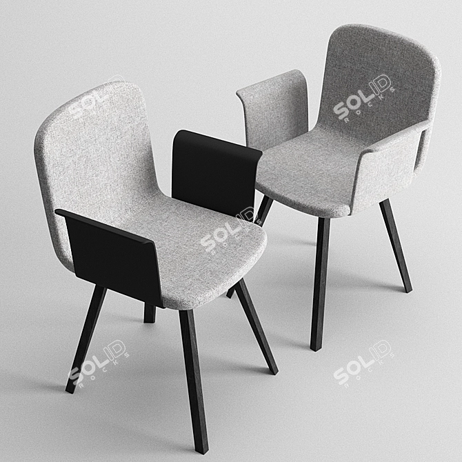 Bolia Palm Dining Chair Set: Scandinavian Elegance for Your Dining Space 3D model image 3