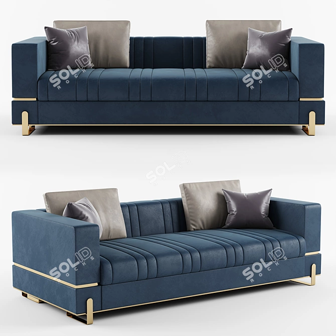 Elegant Essence 2-Seater Sofa 3D model image 1