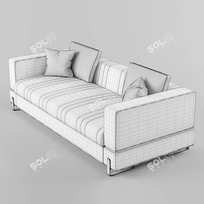 Elegant Essence 2-Seater Sofa 3D model image 3