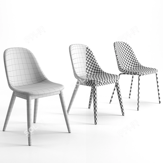 Modernized Harbour Side Dining Chair 3D model image 3