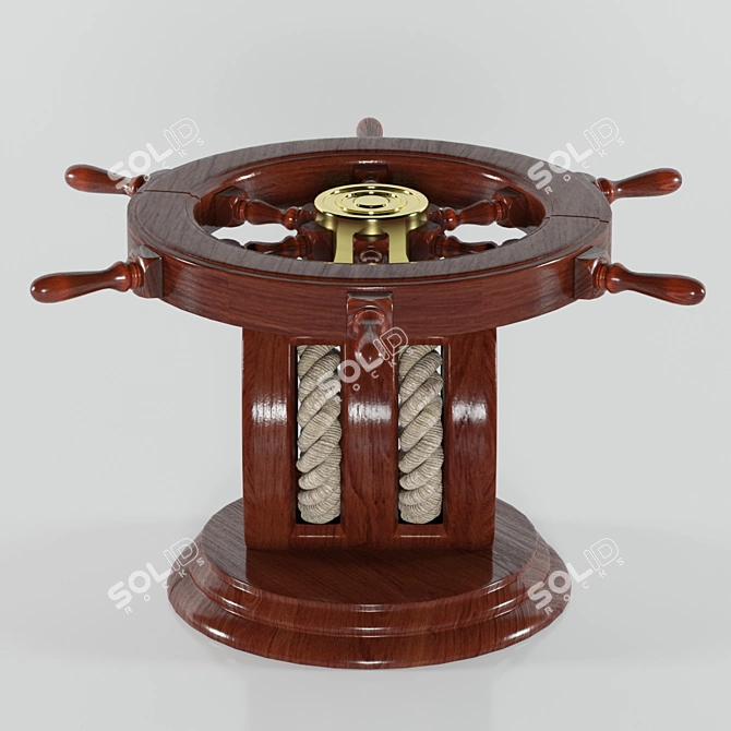 Sea Club Steering Wheel Table 3D model image 1