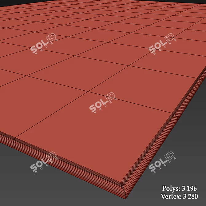 Elegant Echo Rugs: Sable, Or, Sauge, Abysse 3D model image 3