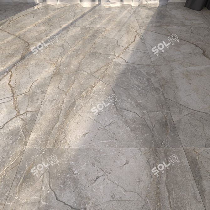 Elegant Marble Floor Tiles 3D model image 1