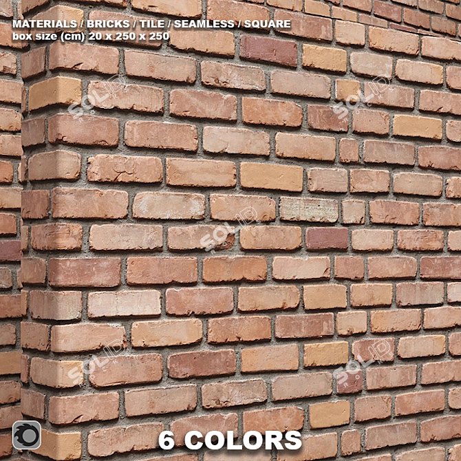 Seamless Brick and Tile Material 3D model image 1