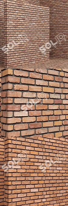 Seamless Brick and Tile Material 3D model image 2