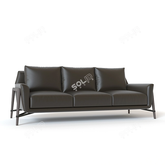 Sleek Natuzzi SVEVO Sofa 3D model image 1