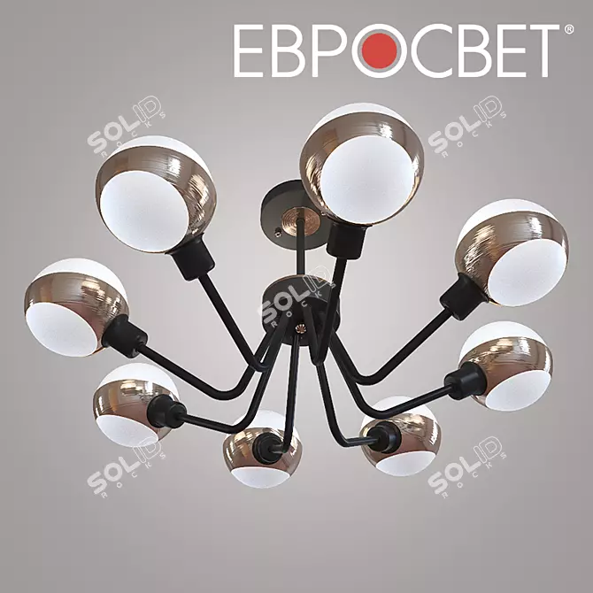 Title: Eurosvet Jasper Loft Ceiling Chandelier 3D model image 1