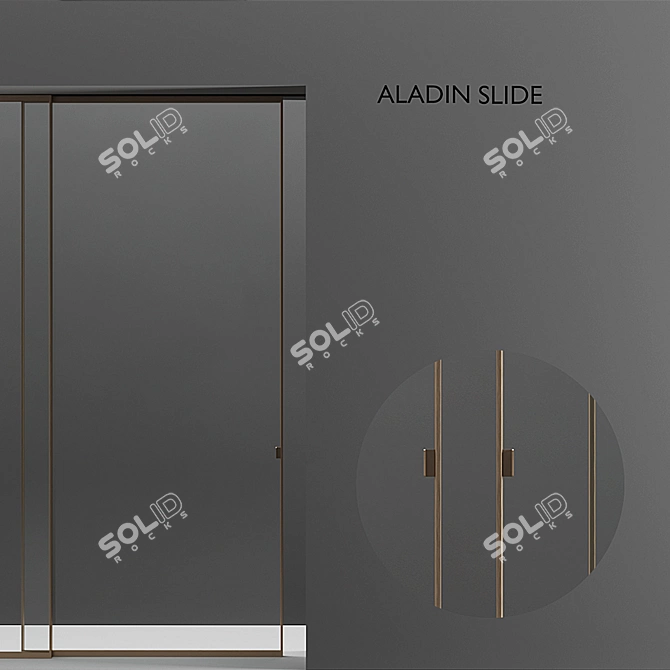 Sleek and Stylish Glas Italia Doors 3D model image 3