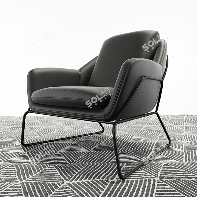 Loft Design Armchair: Stylish, Compact, and Versatile 3D model image 3