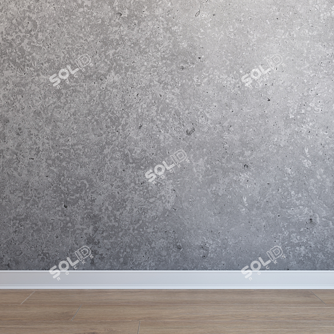 Seamless Concrete Texture: Versatile Interior/Exterior Design 3D model image 1