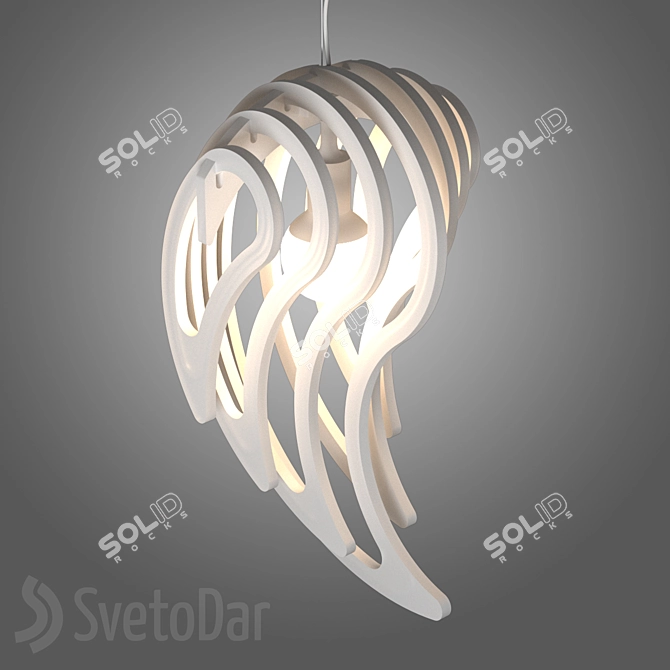 Modern White Yan Pendant Chandelier 3D model image 1