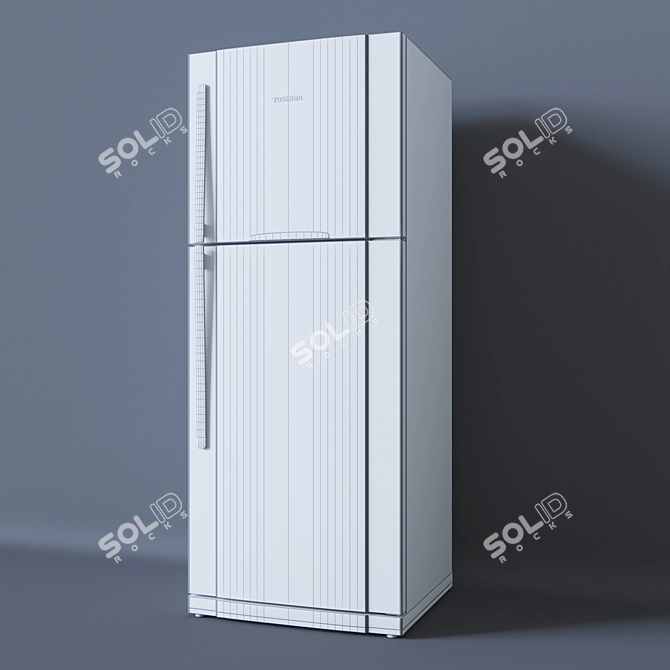 Toshiba GR-R74RD(SX): Sleek 2D Cooling Solution 3D model image 3