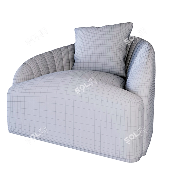 Sophisticated Sunpan Astrid Armchair 3D model image 3