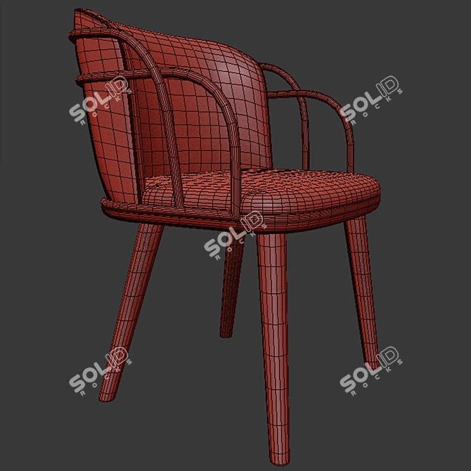 Stylish Modrest Stelle and Arven Chair - Mid Century Elegance 3D model image 2