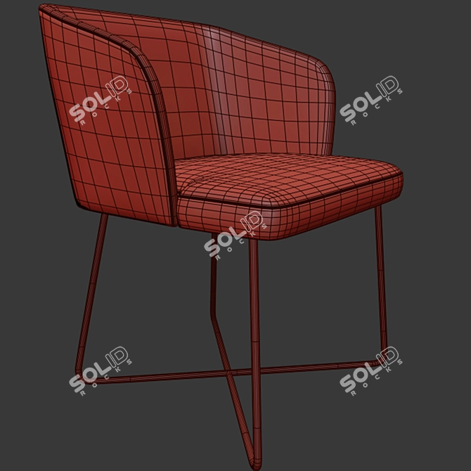 Stylish Modrest Stelle and Arven Chair - Mid Century Elegance 3D model image 3