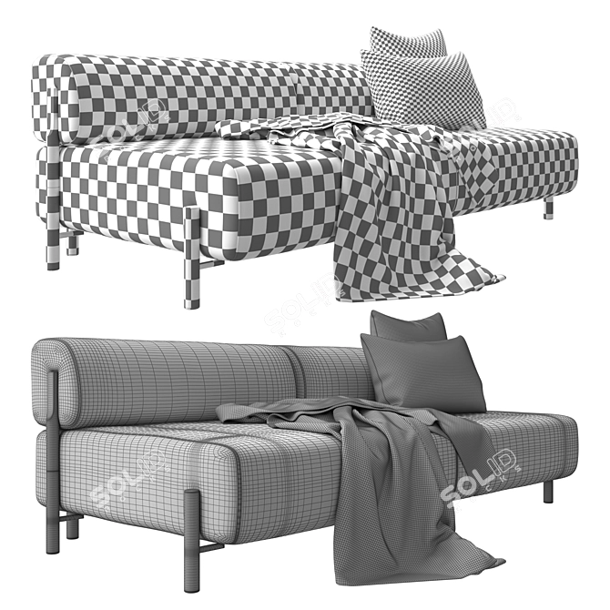 Modern Hem Palo 2-Seater Sofa 3D model image 3