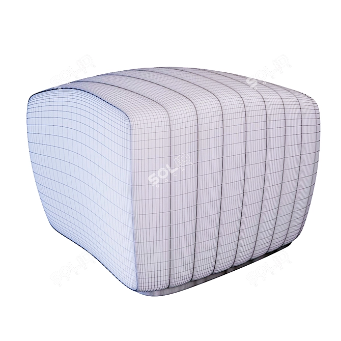 Sunpan Astrid Ottoman: Sleek and Compact Ottoman 3D model image 3