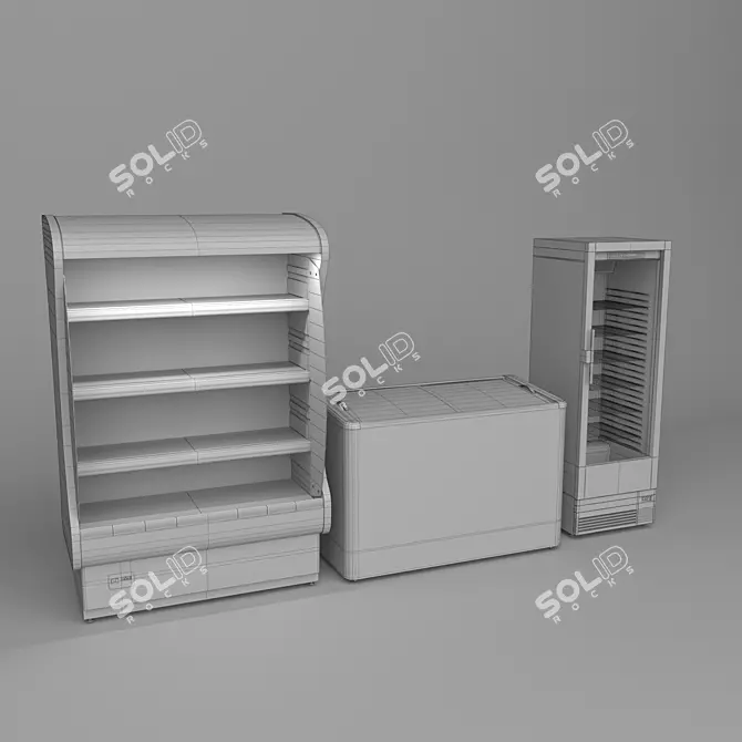 Commercial Fridge Equipment 3D model image 2