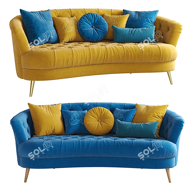 The Jean Mixi Sofa: Ultimate Comfort and Style 3D model image 1