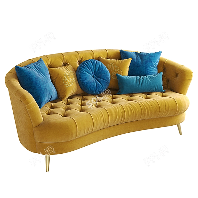 The Jean Mixi Sofa: Ultimate Comfort and Style 3D model image 2