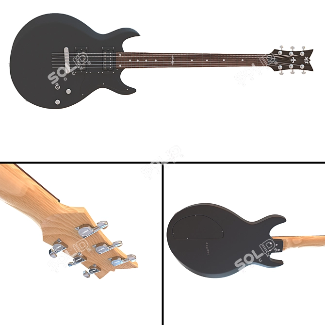 Electric Guitar CGR: 232367 Polygons 3D model image 2