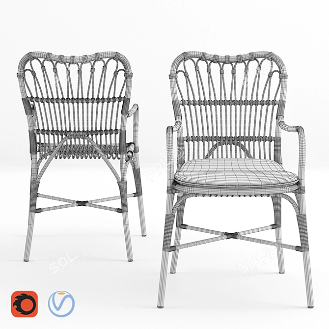 Elegant Magret Chair: The Perfect Addition 3D model image 2