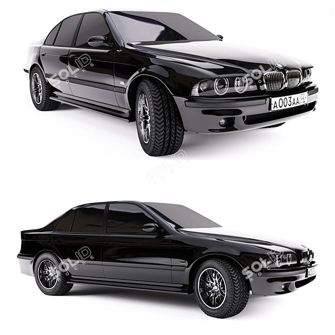 Sleek BMW e39 M5 3D model image 1