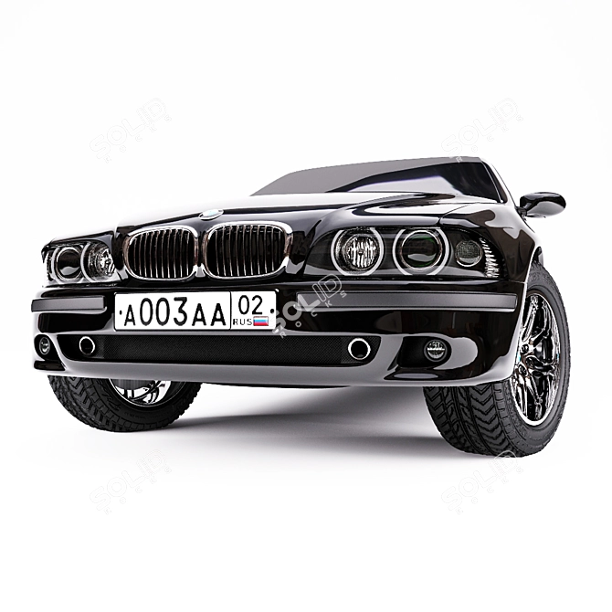 Sleek BMW e39 M5 3D model image 2