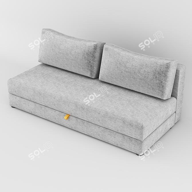 Innovative Osvald Twist Granite Sofa 3D model image 1