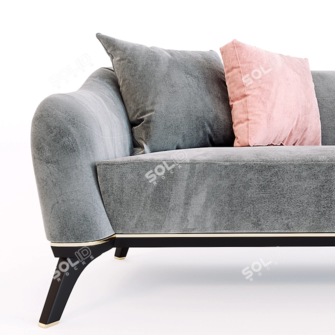 Elegant Saboteur Sofa: Luxury at its Finest 3D model image 2