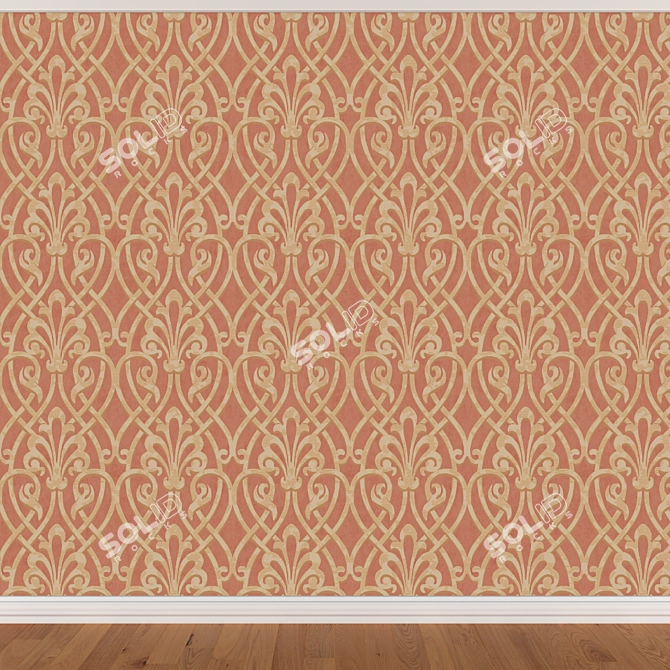 Seamless Wallpaper Set - 3 Colors 3D model image 3