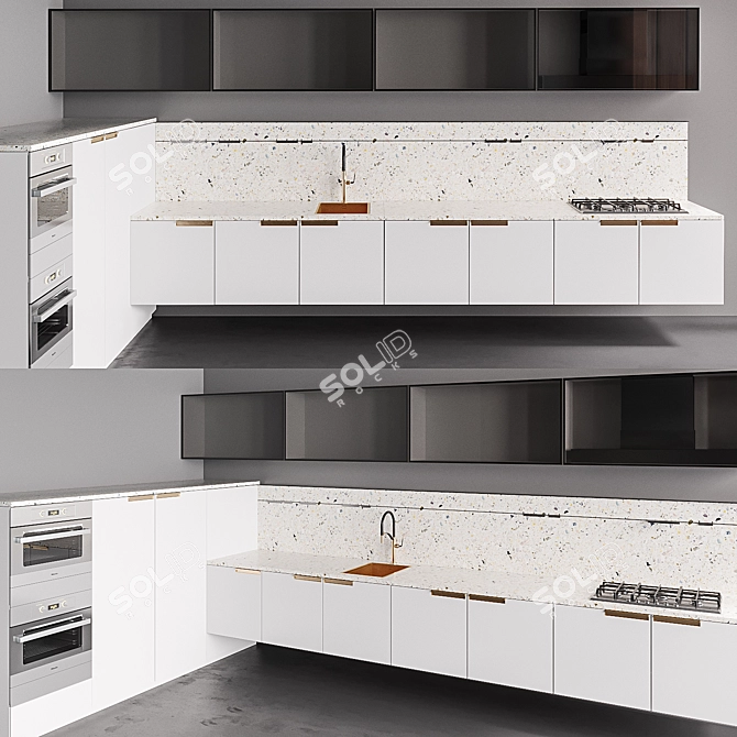 Elegant Scavolini MIA Kitchen 3D model image 1