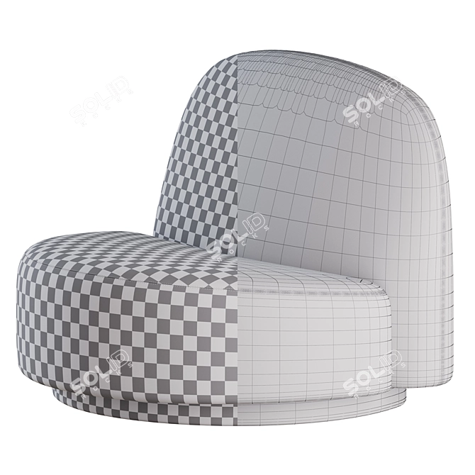 Elegant ELYSEE Armchair: Pierre Paulin Design 3D model image 3